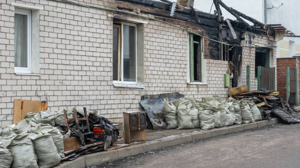 Professional Fire Damage Removal technician working in Arlington, VA